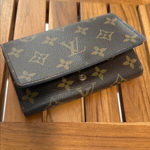 Louis Vuitton Brown and Gold Monogram Wallet